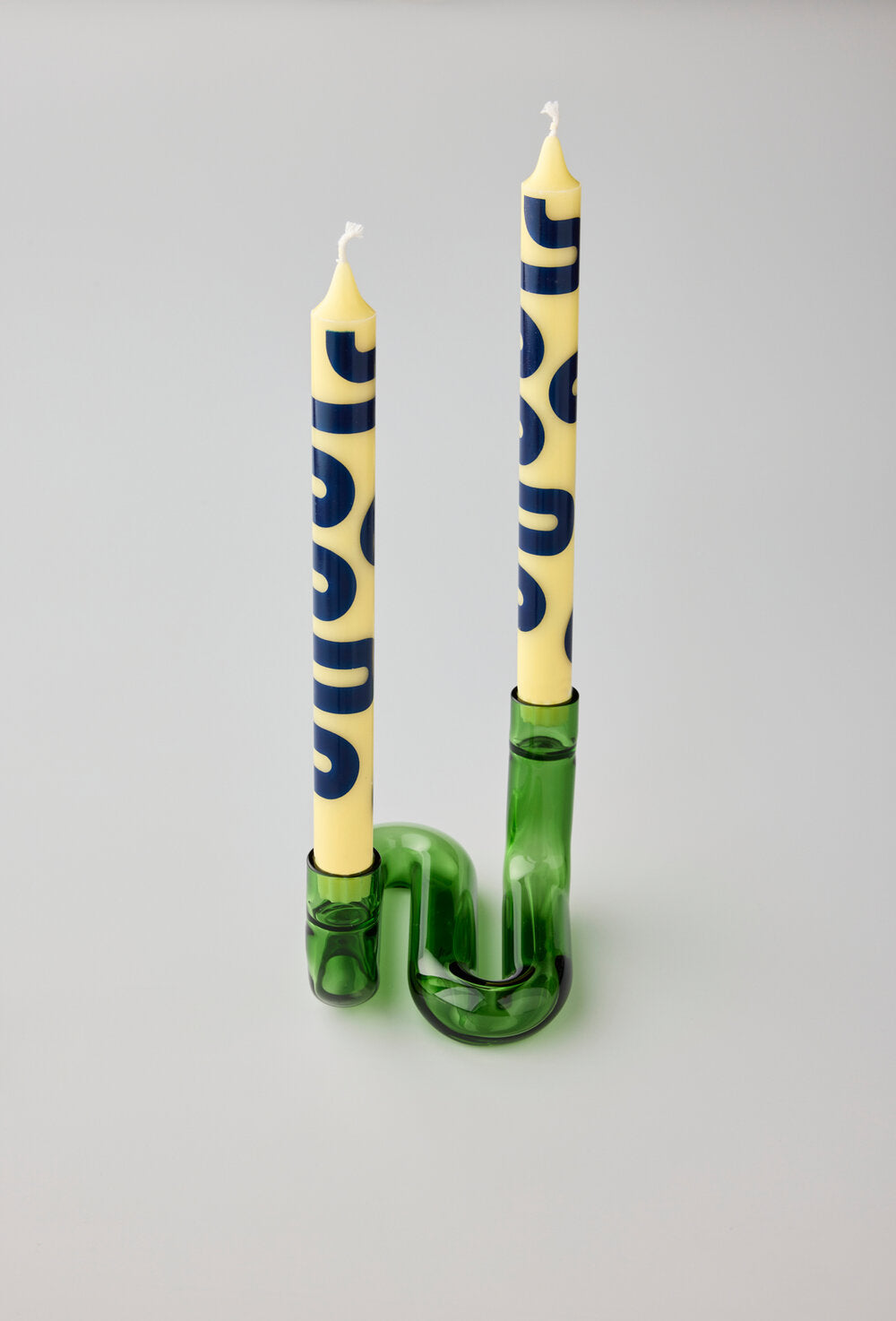 Wave lysestage, Grøn - H10 cm.